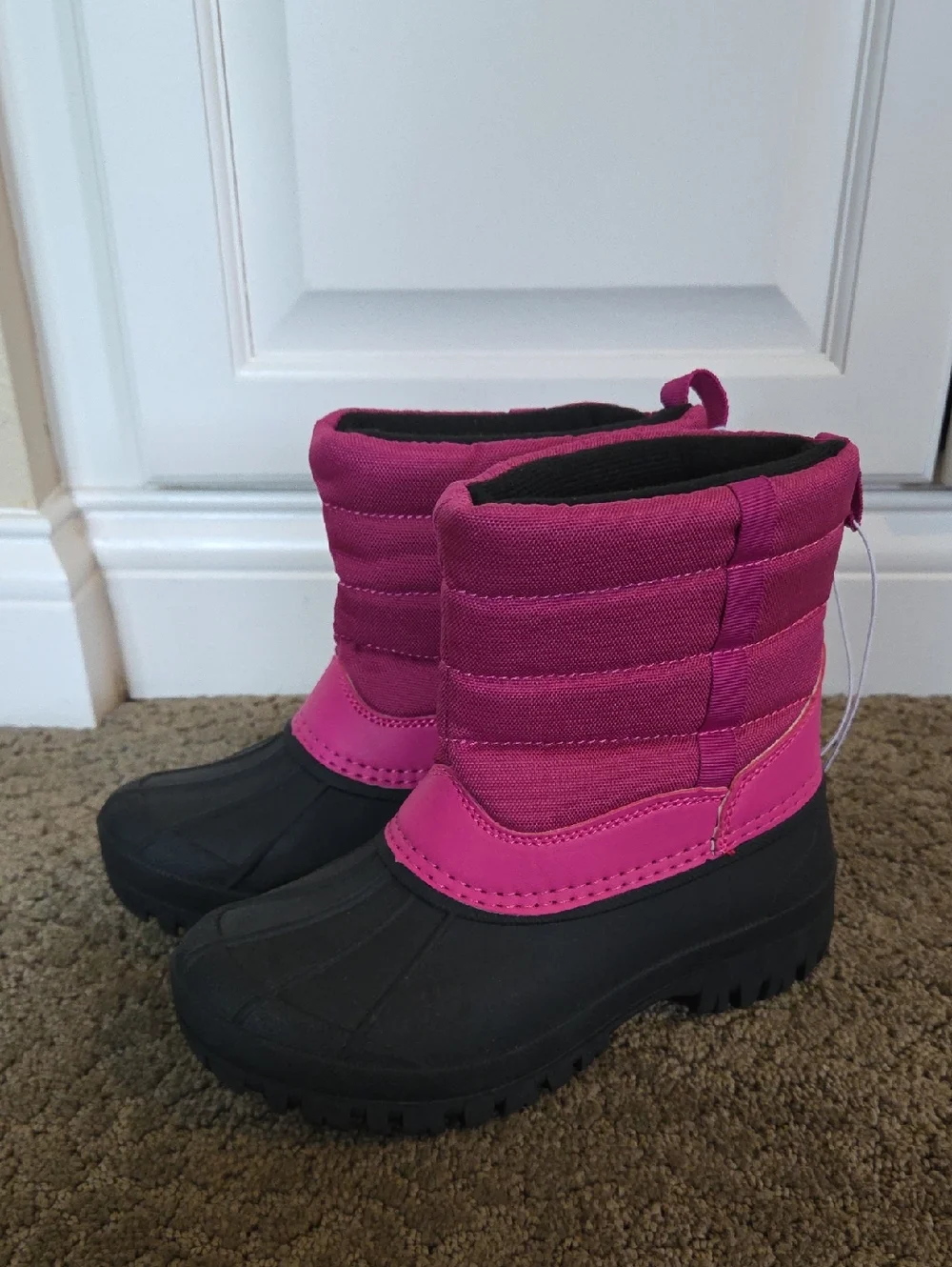 Girls Falls Creek Snowpack Fuchsia Winter Snow Boots Size 1 4 5 6 Pull On NWT